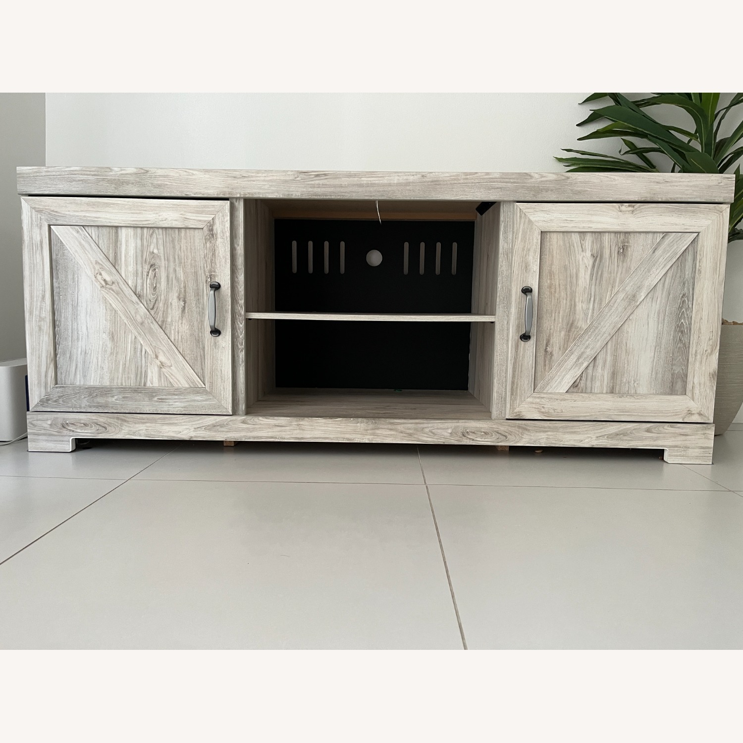 Ashley Furniture White Wood Media Storage - image-1