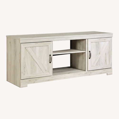 Used Ashley Furniture White Wood Media Storage for sale on AptDeco