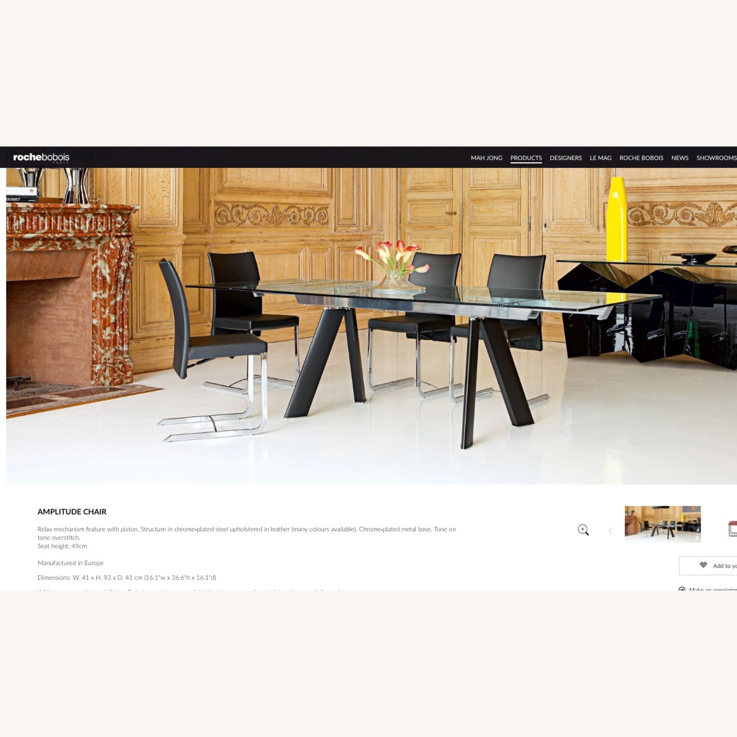 Roche Bobois Black Leather Dining Chairs - image-6