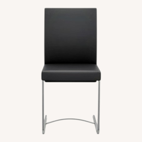 Used Roche Bobois Black Leather Dining Chairs for sale on AptDeco