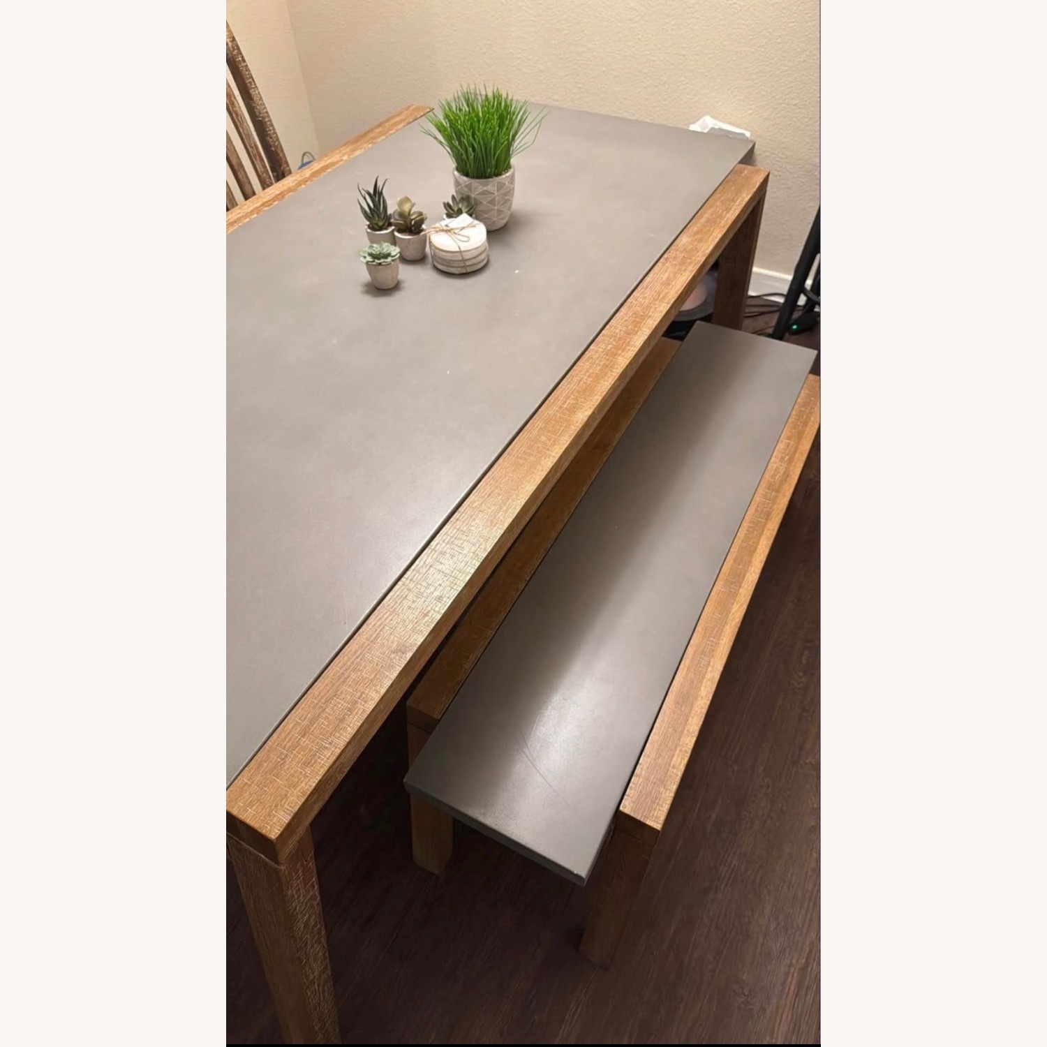 Dark Brown Wood Dining Set - image-3