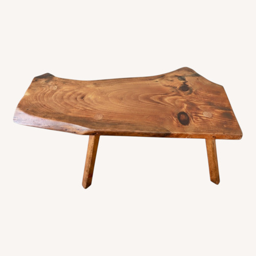 Used Live Edge Solid Wood Coffee Table for sale on AptDeco