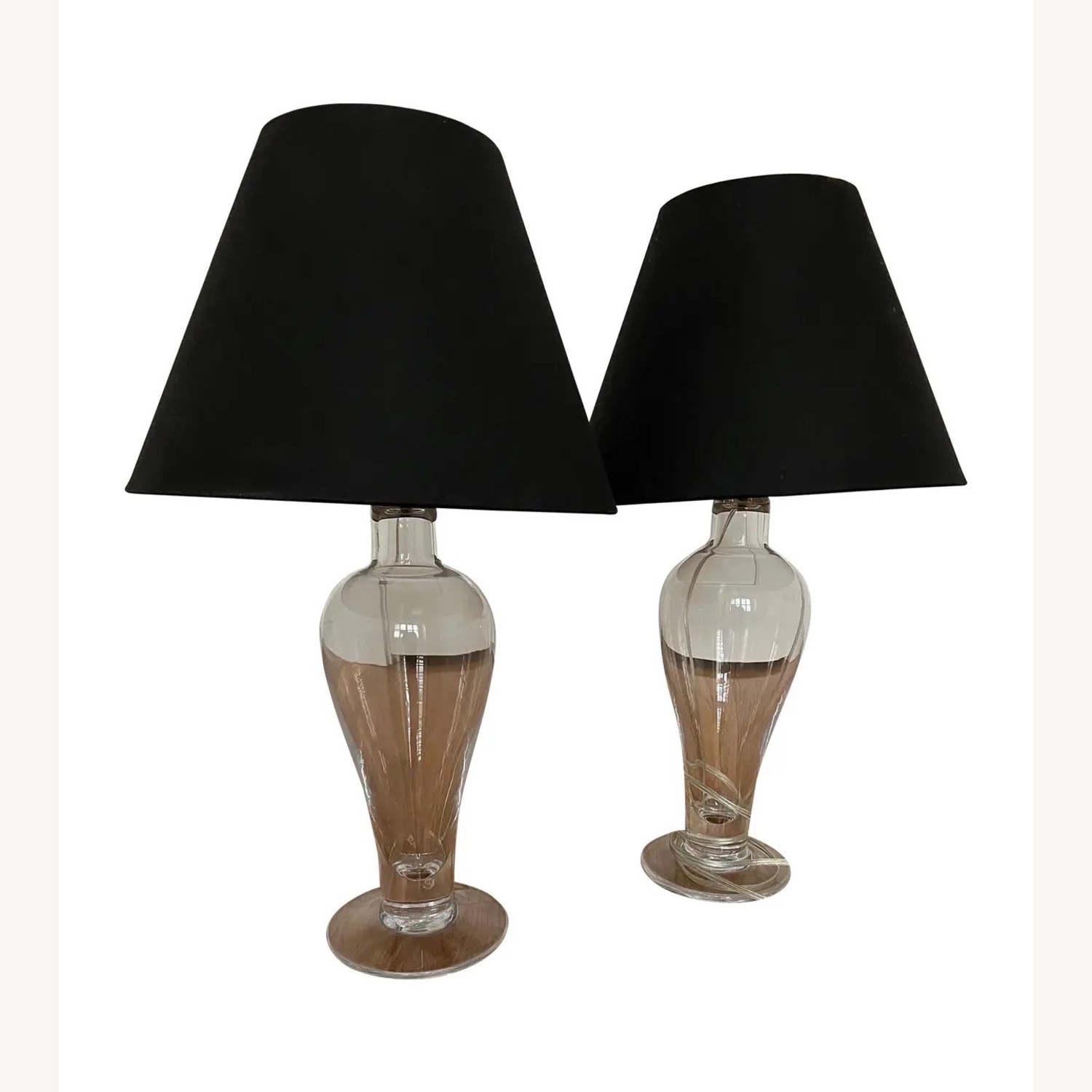 Simon Pearce Black Glass Table Lamps - image-1