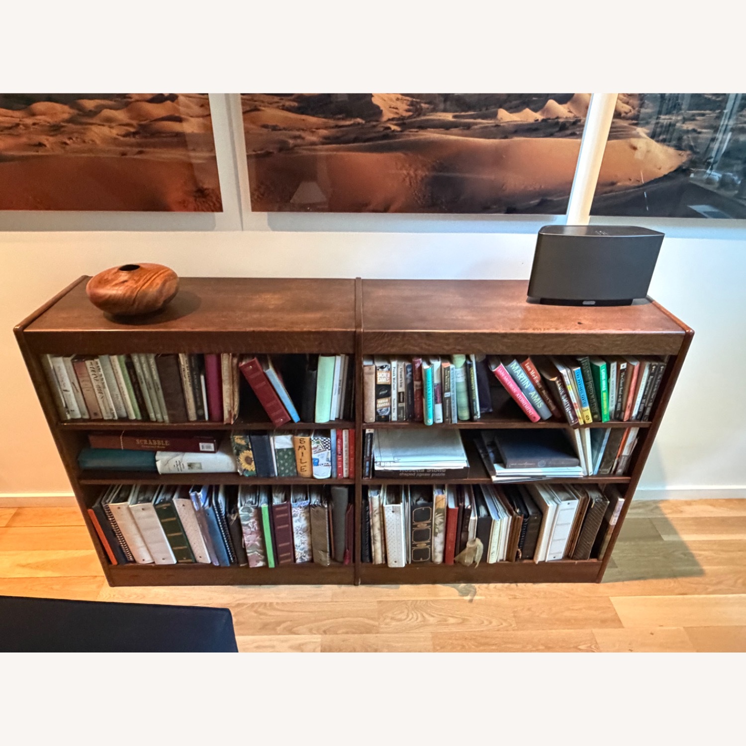 Vintage/Antique Dark Brown Wood Bookcase - image-1