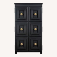 Hickory Chair Company Black Wood Armoire