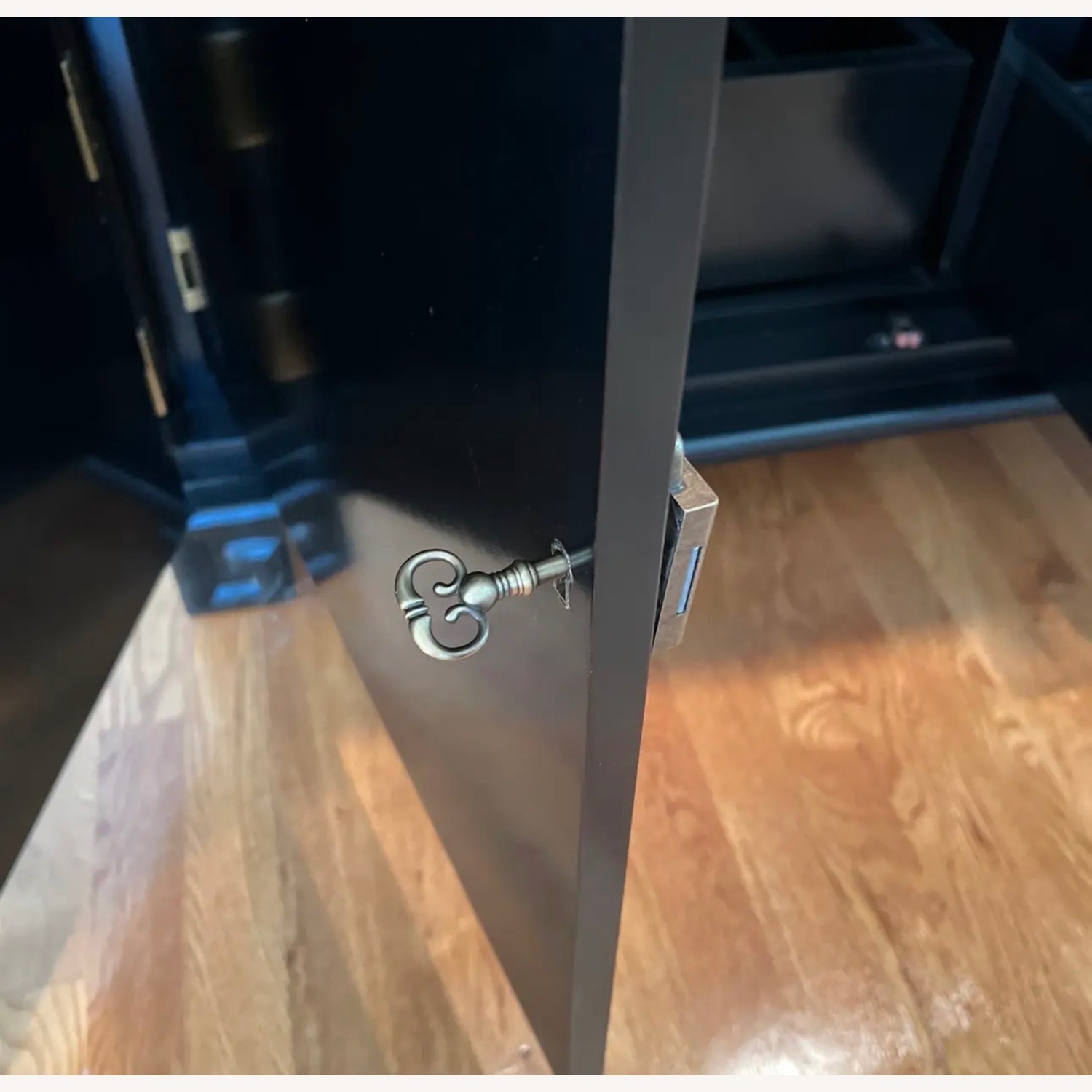 Hickory Chair Company Black Wood Armoire - image-5