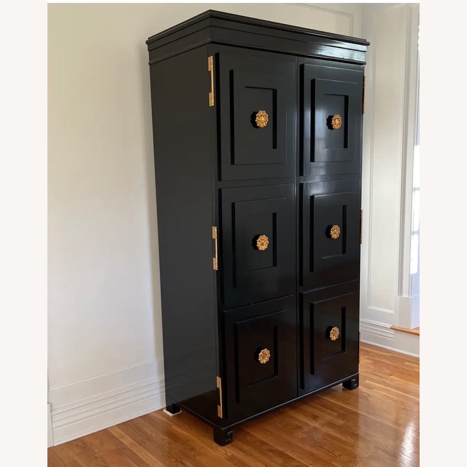 Hickory Chair Company Black Wood Armoire - image-2
