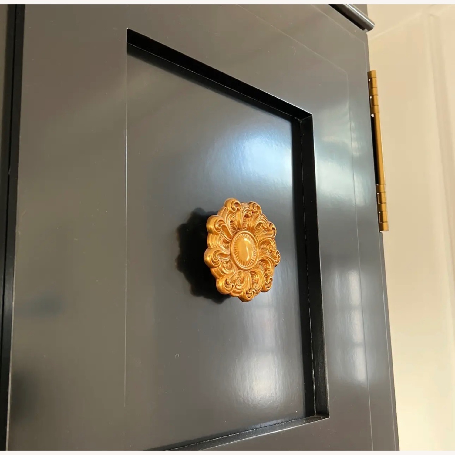 Hickory Chair Company Black Wood Armoire - image-3