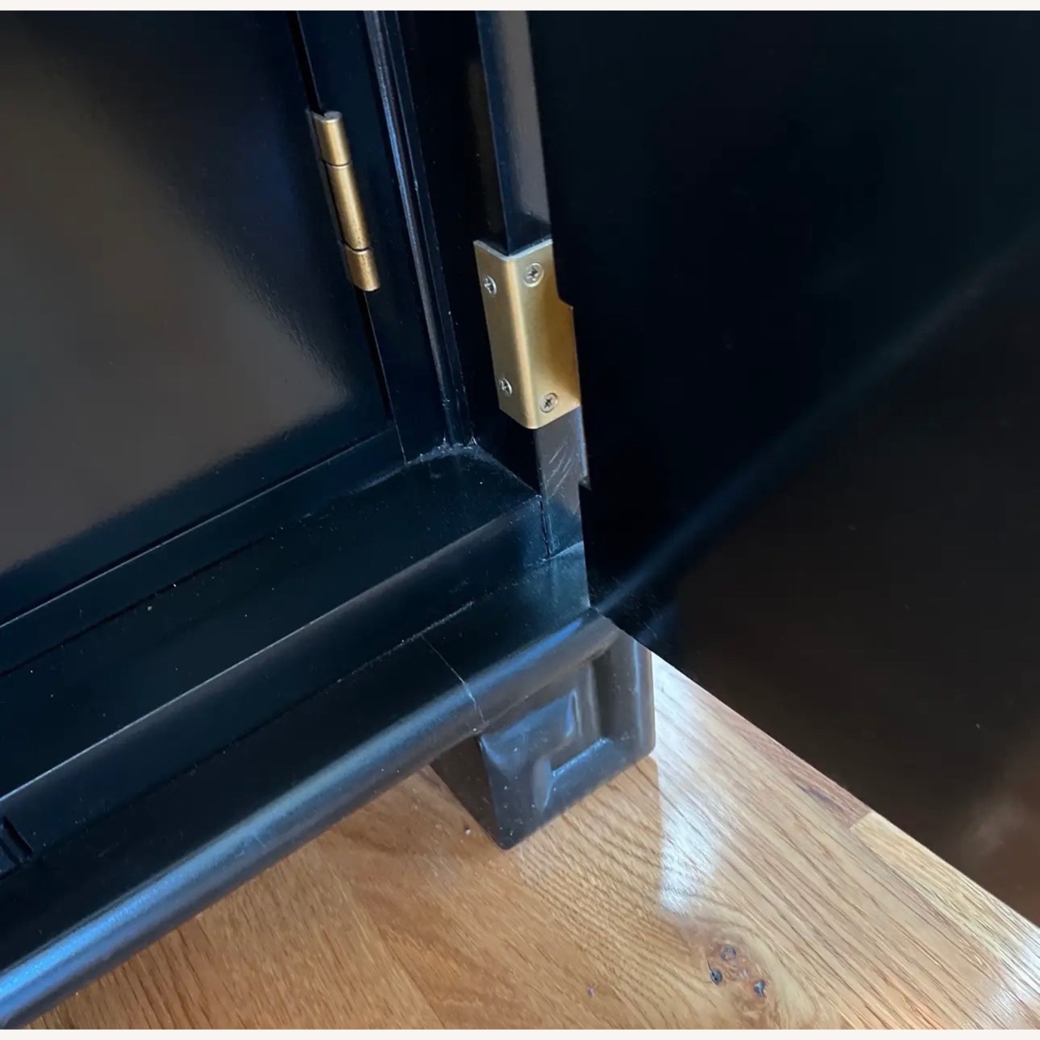 Hickory Chair Company Black Wood Armoire - image-7