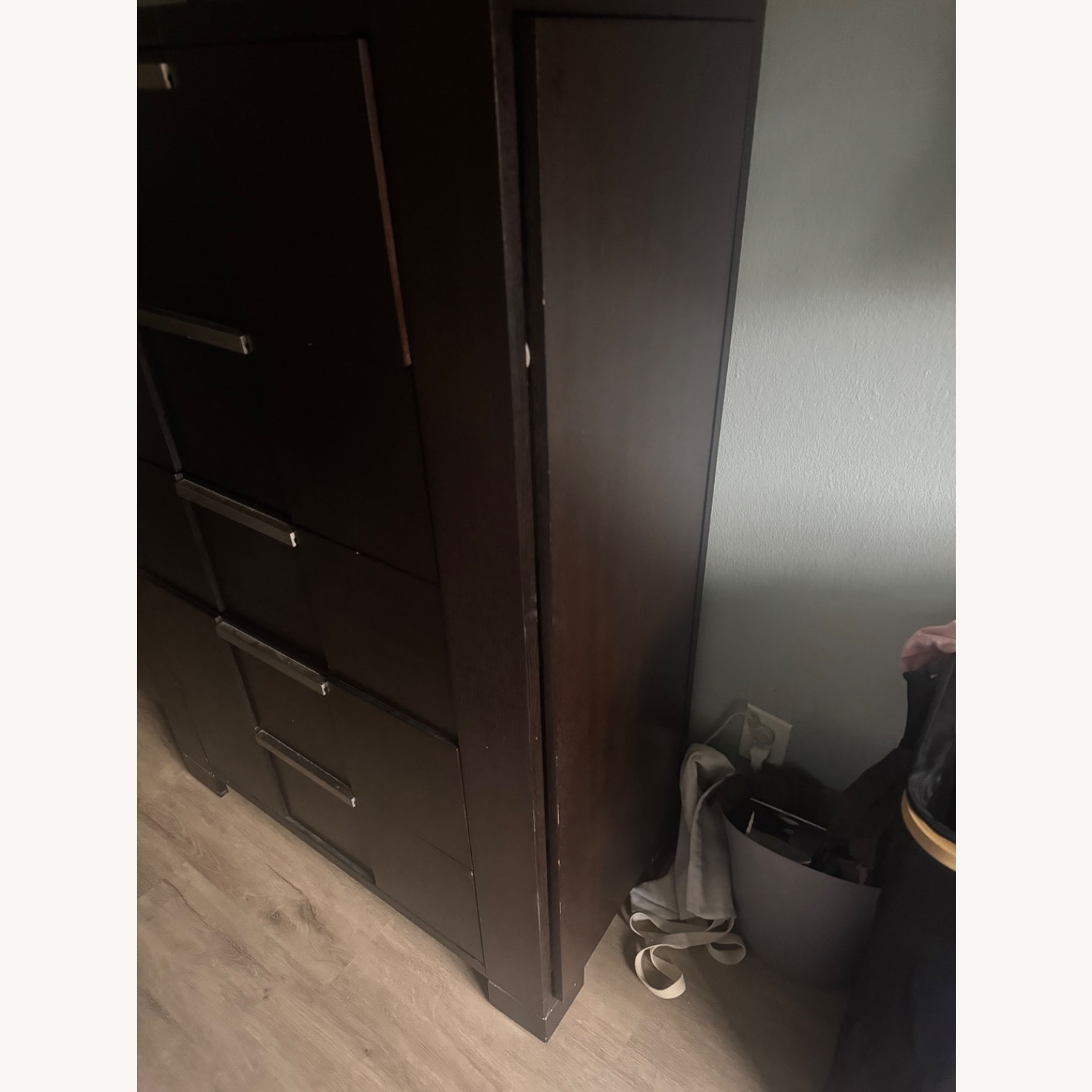 Bob's Discount Furniture Dark Brown Wood Dresser - image-2
