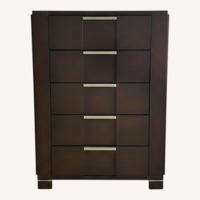 Bob's Discount Furniture Dark Brown Wood Dresser