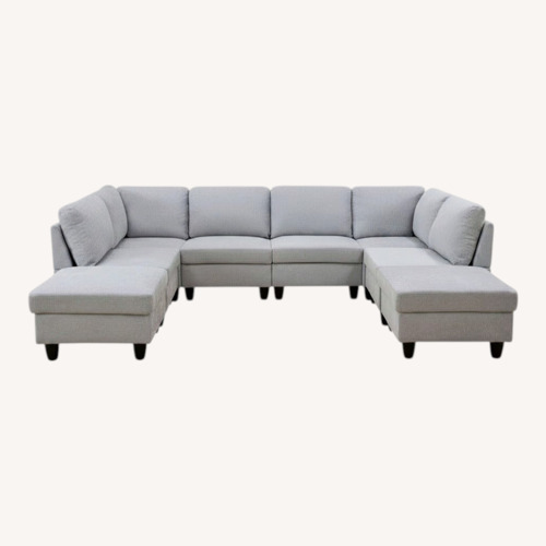 Used Wayfair Light Gray Fabric 3+ Piece Sectional for sale on AptDeco