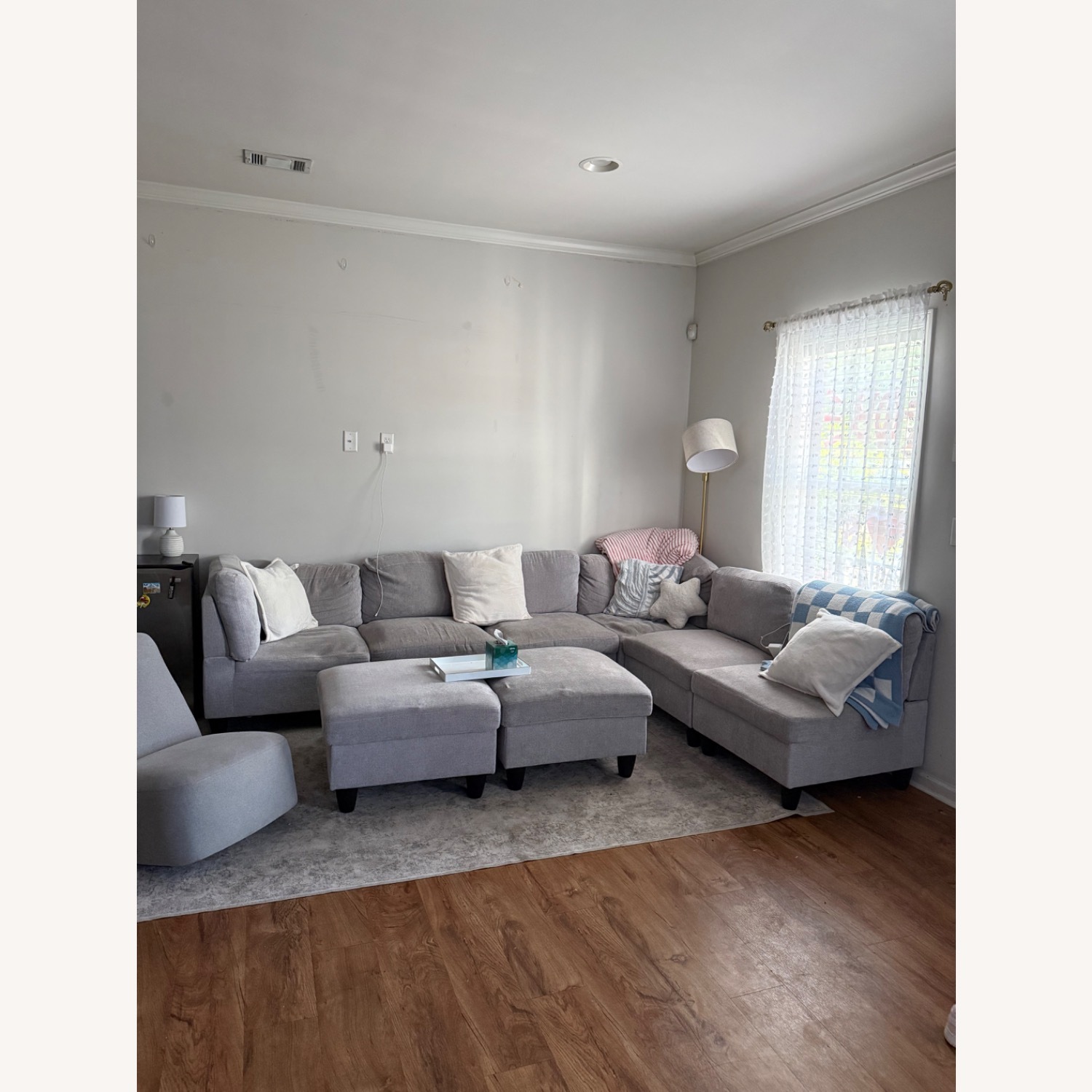 Wayfair Light Gray Fabric 3+ Piece Sectional - image-3