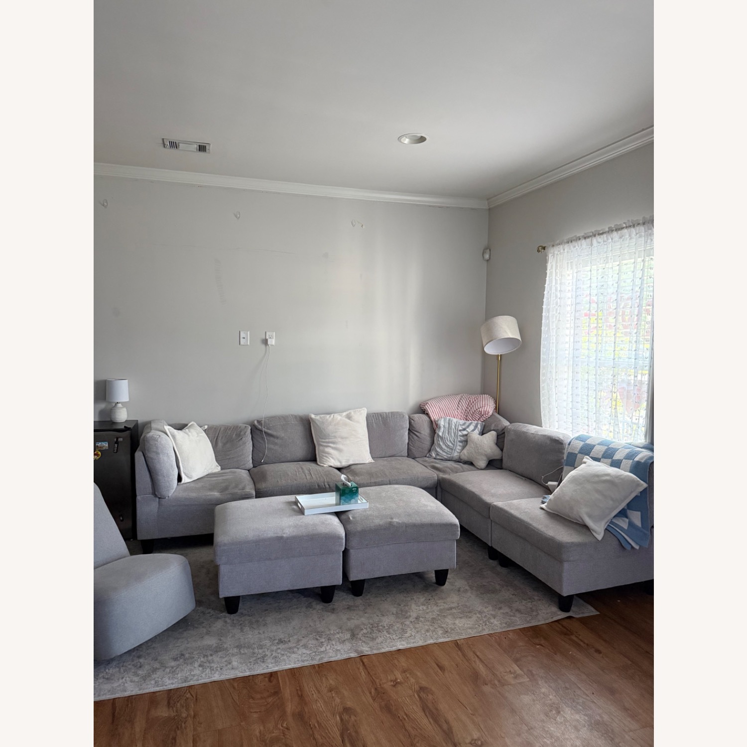 Wayfair Light Gray Fabric 3+ Piece Sectional - image-1