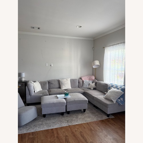 Used Wayfair Light Gray Fabric 3+ Piece Sectional for sale on AptDeco