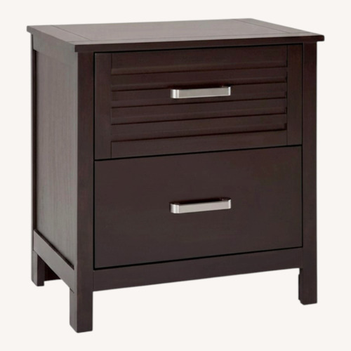 Used Bob's Discount Furniture Dalton Dark Brown Nightstands for sale on AptDeco