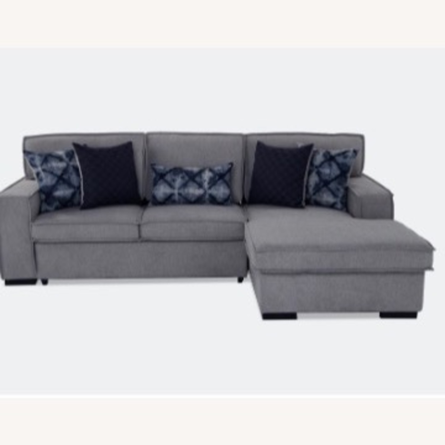 Bob's Discount Grey Sleeper Sofa with Chaise - image-2