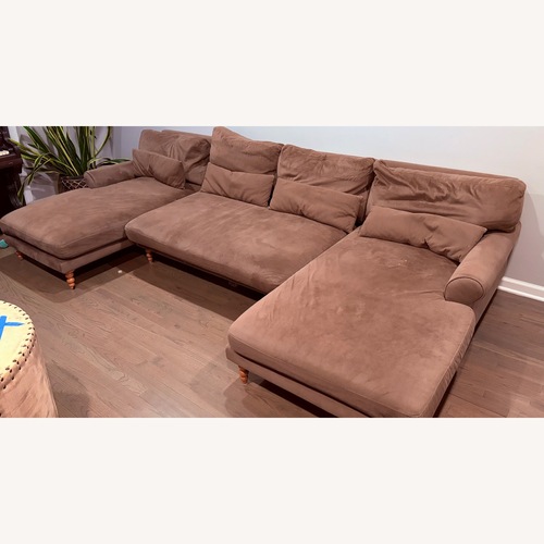 Used Dark Brown Modern Sofa for sale on AptDeco