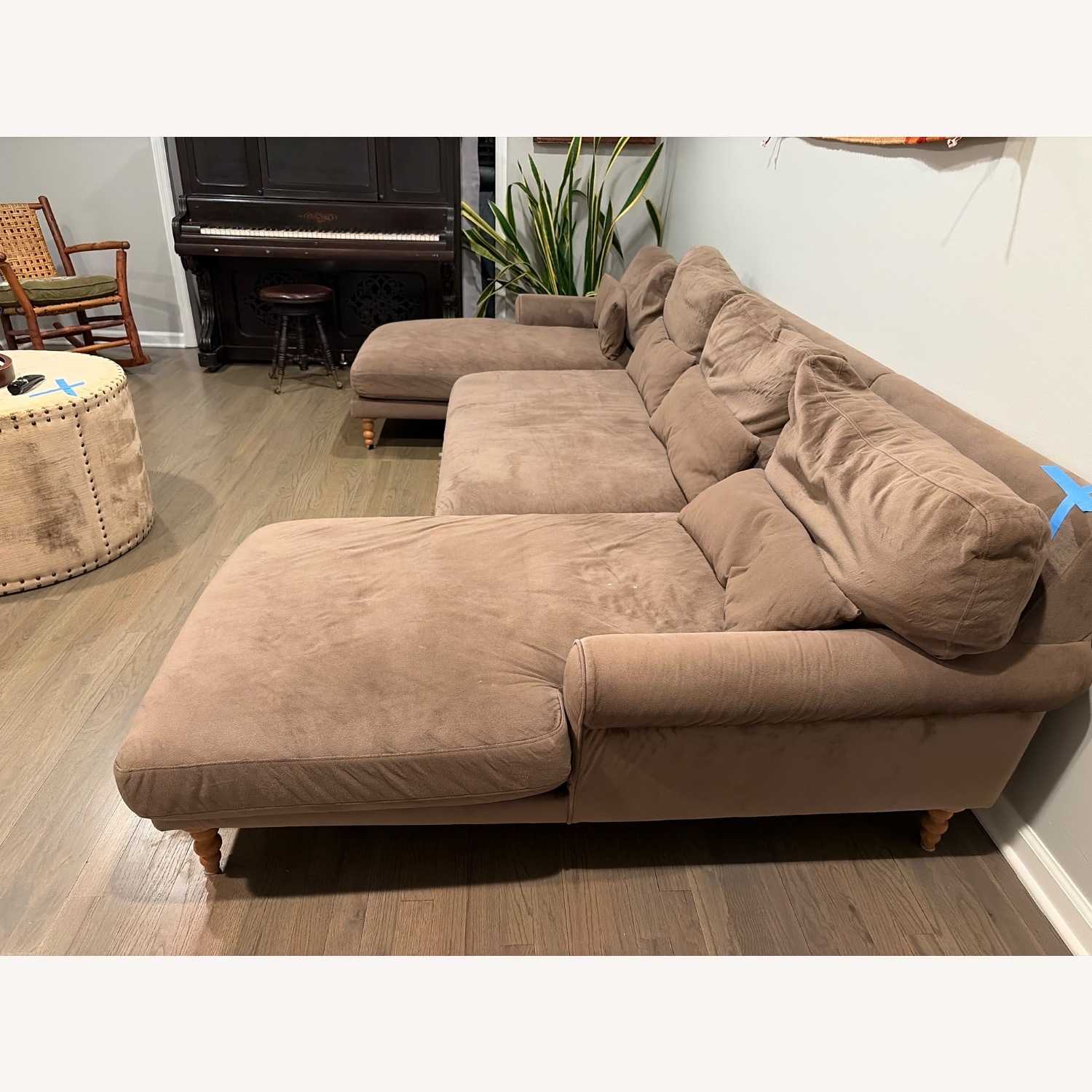 Dark Brown Modern Sofa - image-3