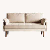 70" Beige Loveseat Sofa with 2 USB Ports