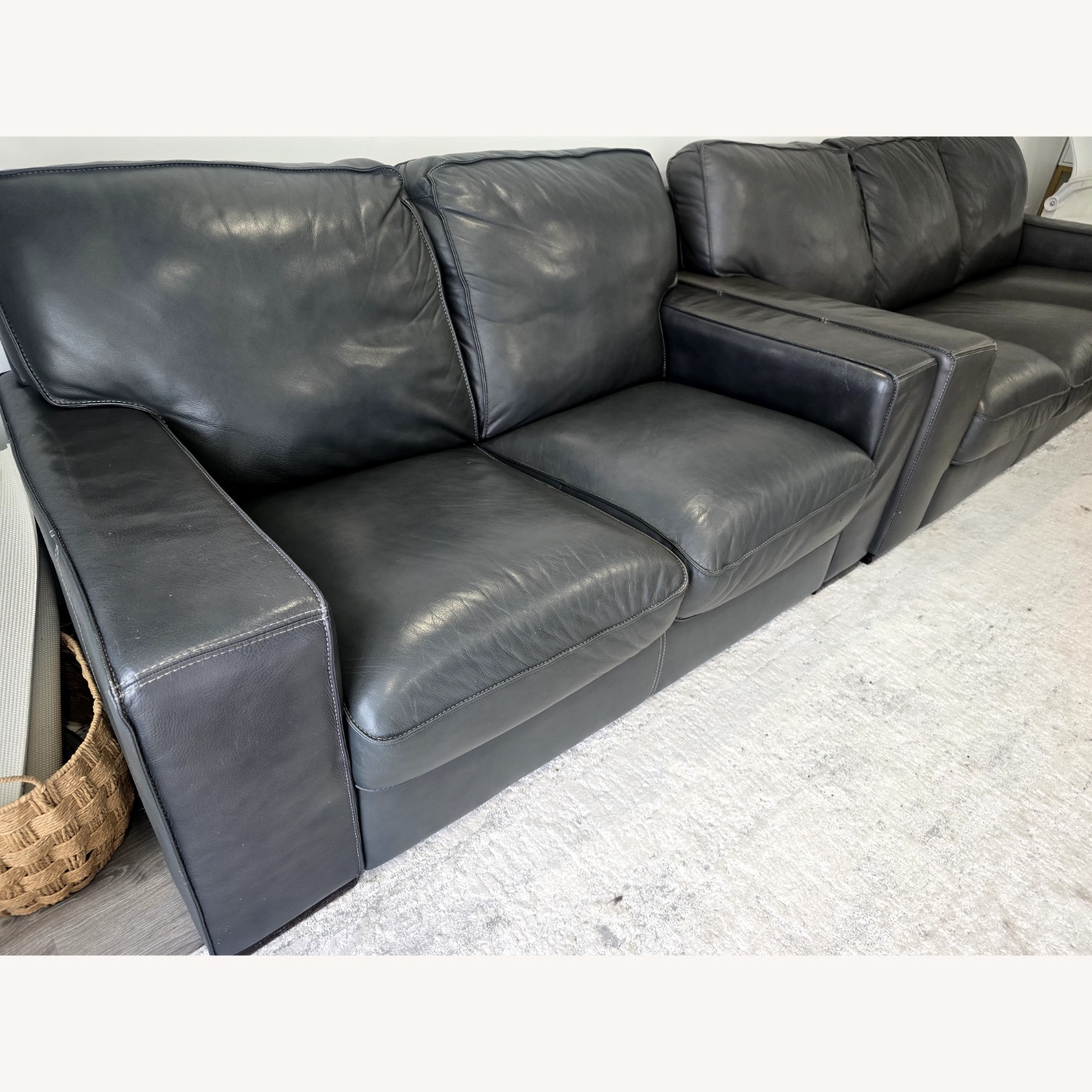 Macy's Dark Gray 2 Piece Sectional - image-3