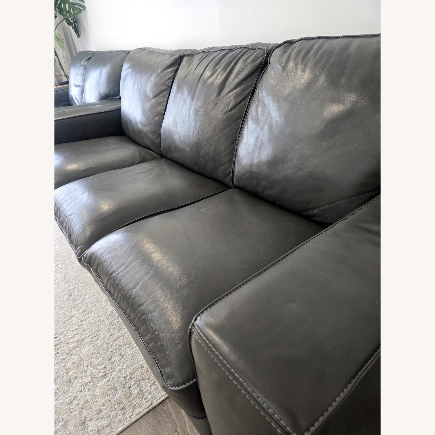 Macy's Dark Gray 2 Piece Sectional - image-2