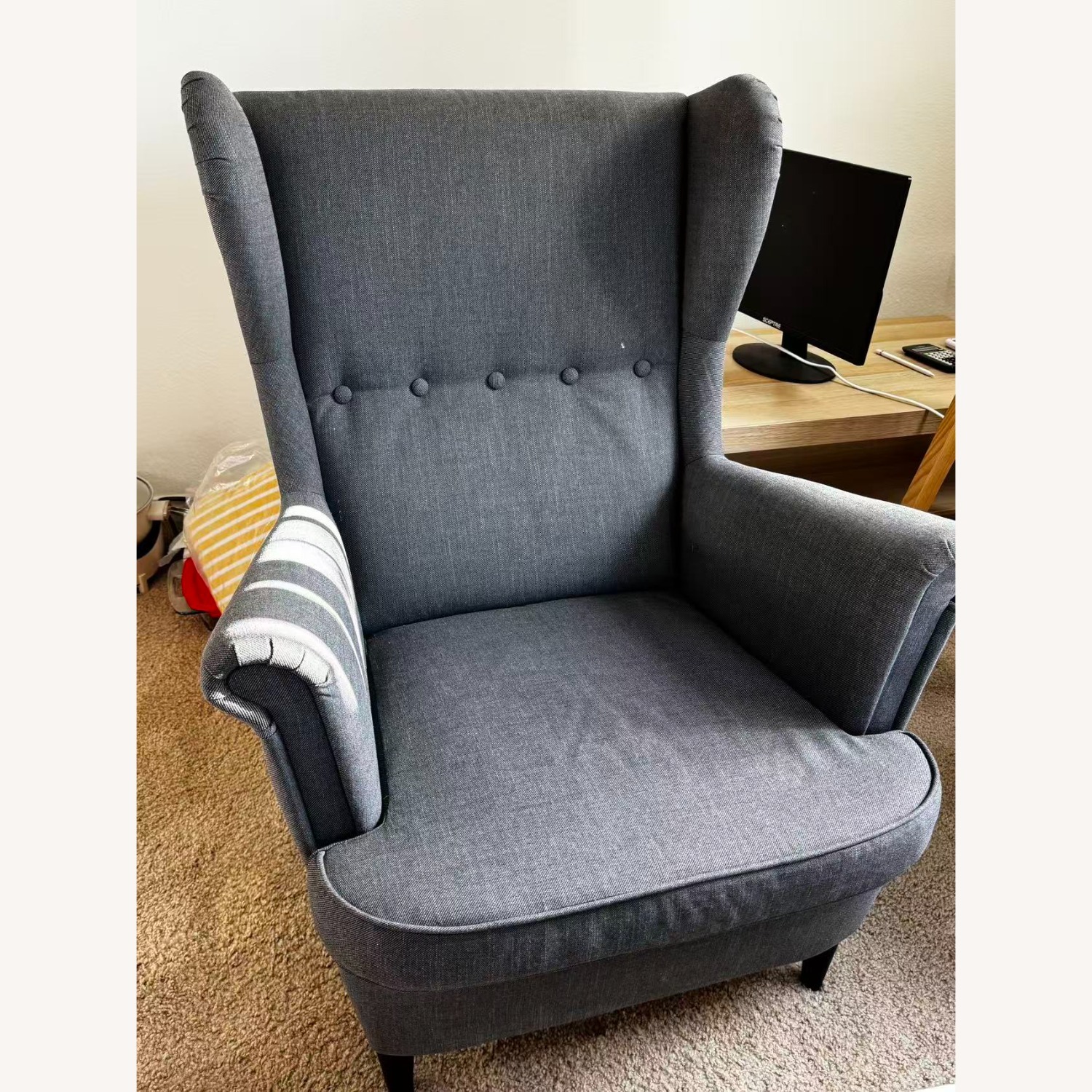 IKEA Light Gray Fabric Accent Chair - image-2