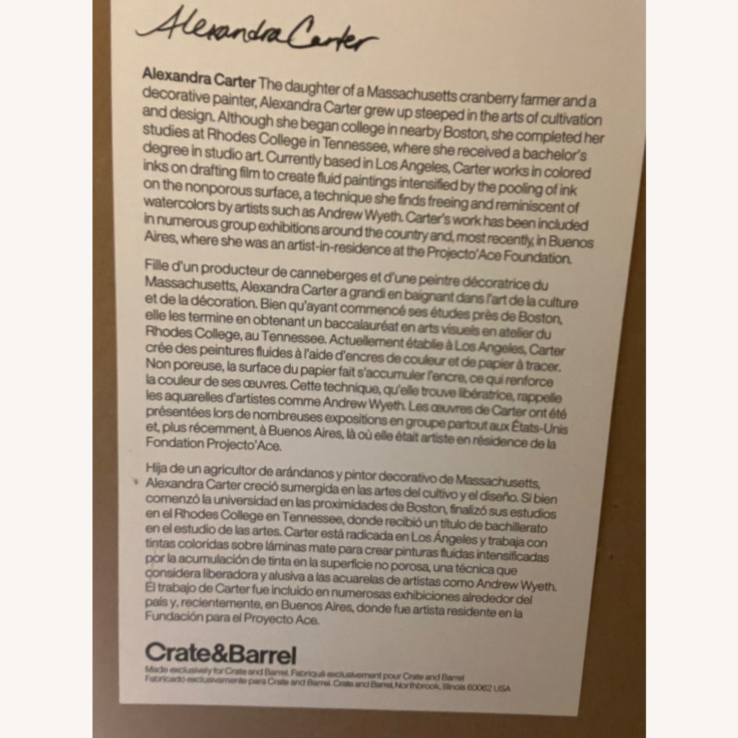 Crate & Barrel Alexandra Carter x Wall Art - image-4