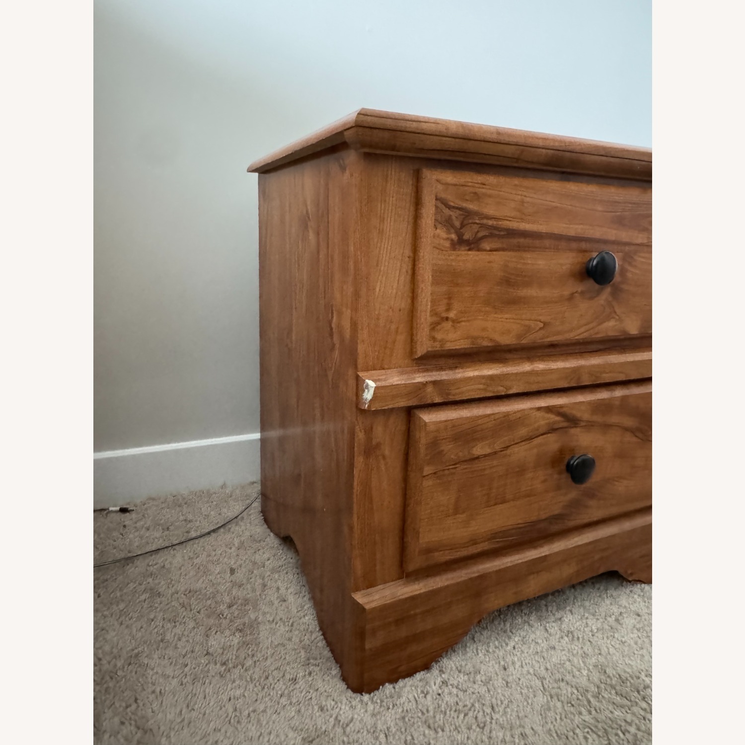 Natural Wood Nightstands - image-4