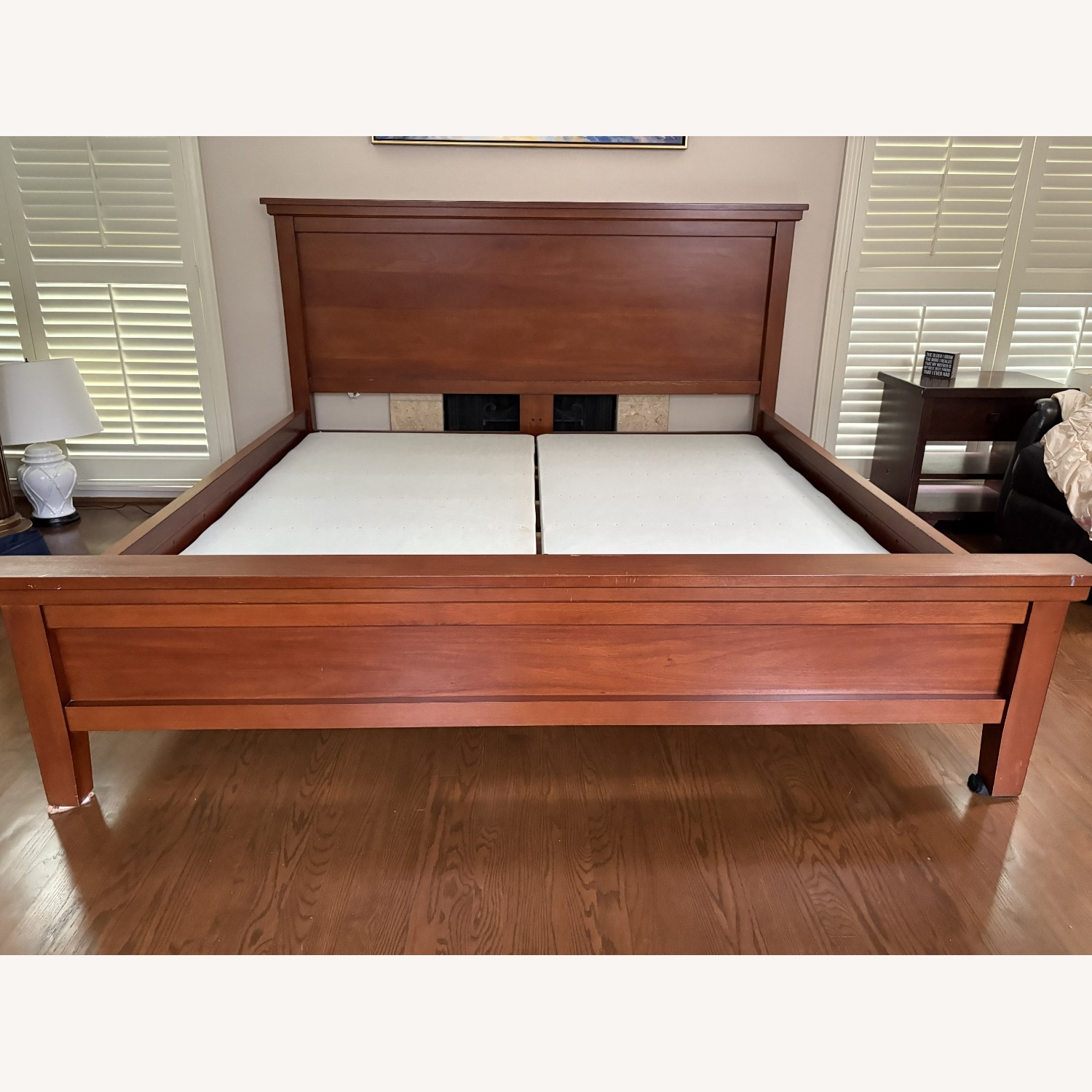 Pottery Barn Wood King Bed - image-1