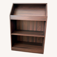 Dark Brown Wood Bookcase