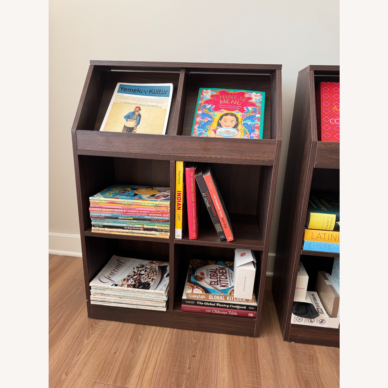 Dark Brown Wood Bookcase - image-1