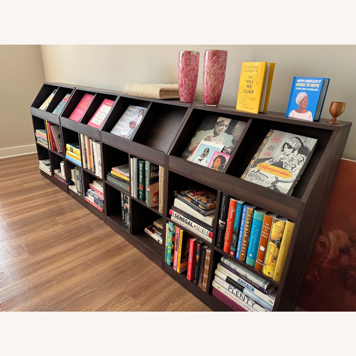 Dark Brown Wood Bookcase - image-5