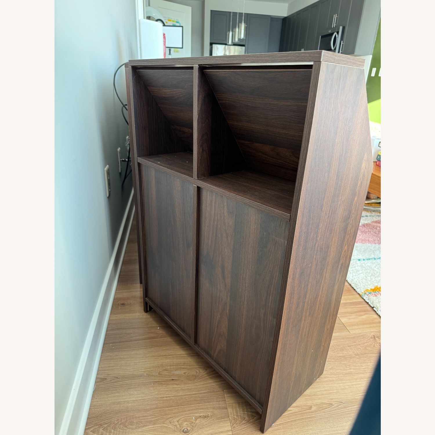 Dark Brown Wood Bookcase - image-3