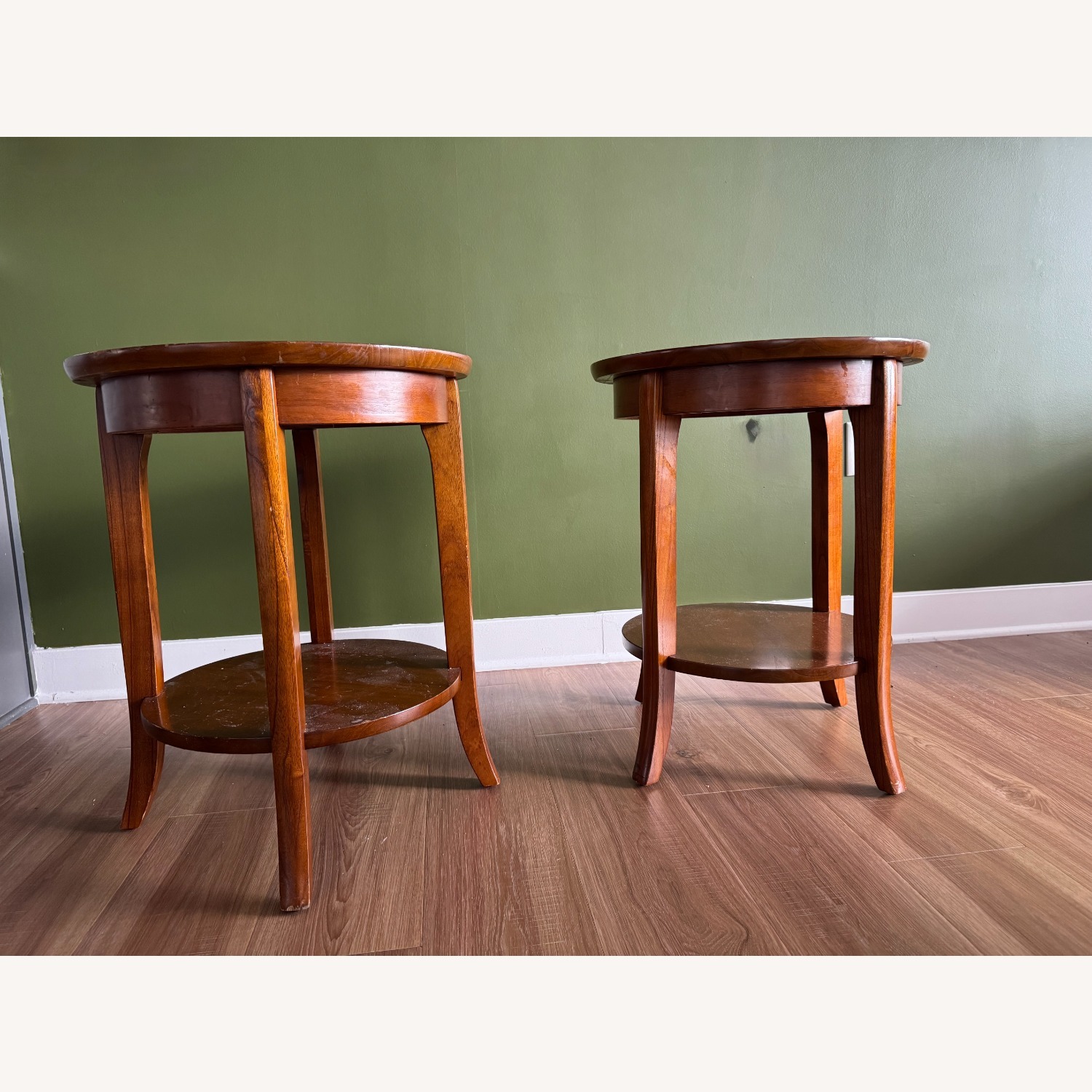 Vintage/Antique Wood Side Tables - image-1