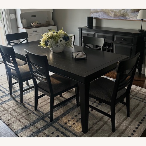 Used Raymour & Flanigan Halden 8 Piece Dining Set  for sale on AptDeco