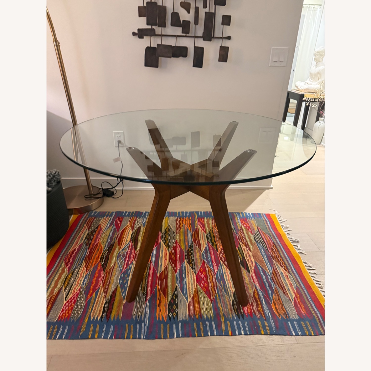 West Elm Jensen Round Glass Dining Table - image-2