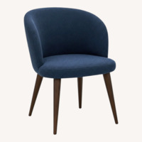 West Elm Abrazo Blue Fabric Dining Chairs