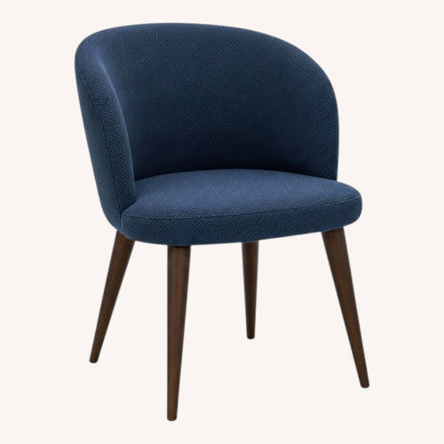 Used West Elm Abrazo Blue Fabric Dining Chairs for sale on AptDeco
