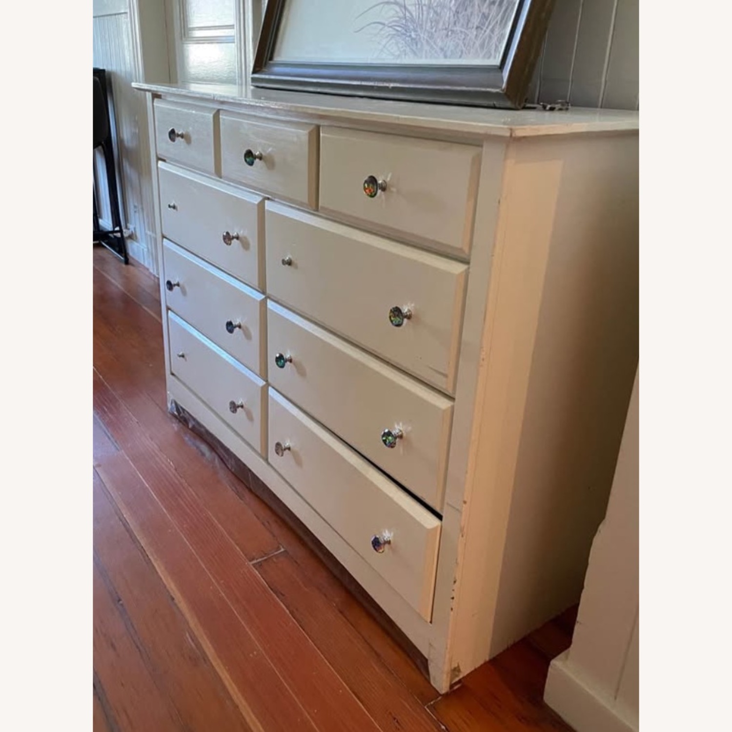 Vintage/Antique White Wood Dresser - image-1