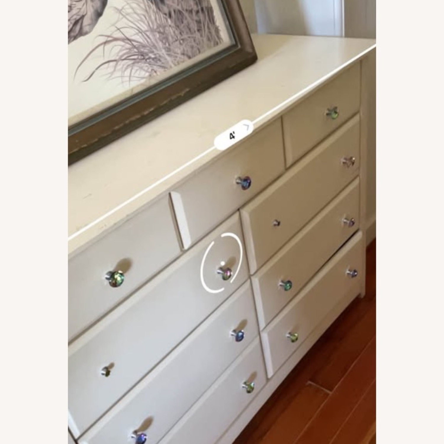 Vintage/Antique White Wood Dresser - image-4