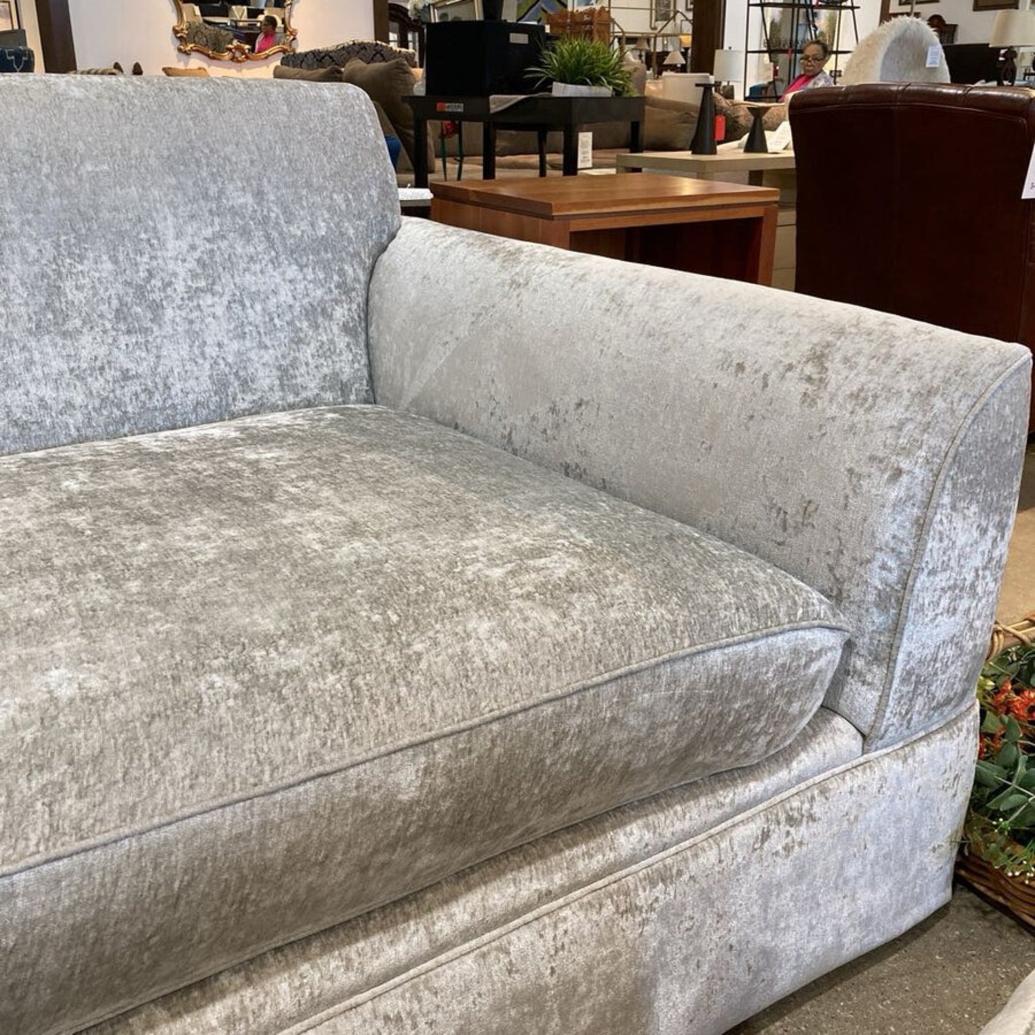 Oversized Skirted Chenille Sofa - image-5