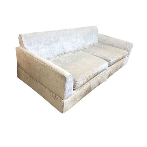 Used Oversized Skirted Chenille Sofa for sale on AptDeco
