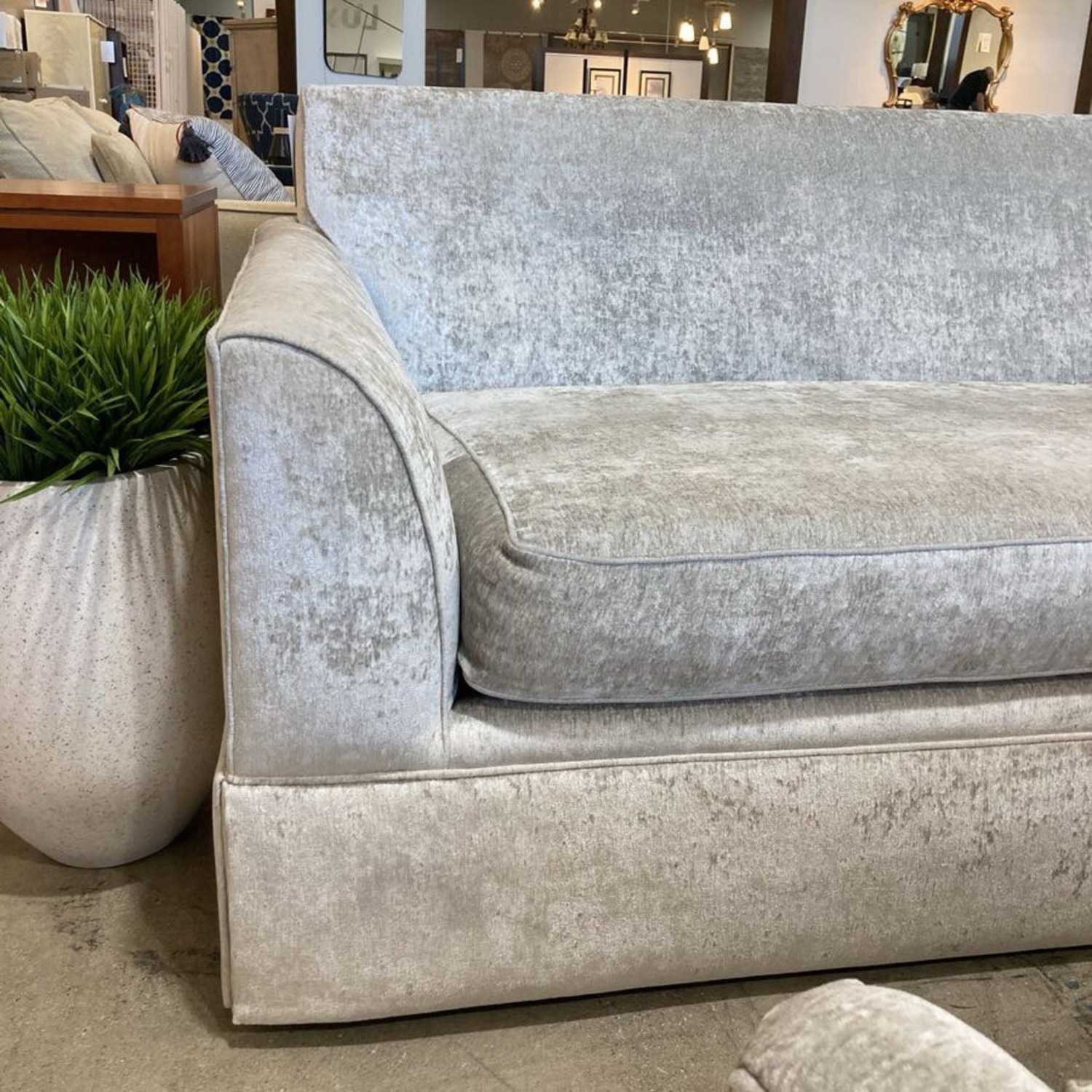 Oversized Skirted Chenille Sofa - image-4