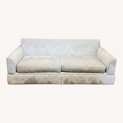 Used Oversized Skirted Chenille Sofa for sale on AptDeco