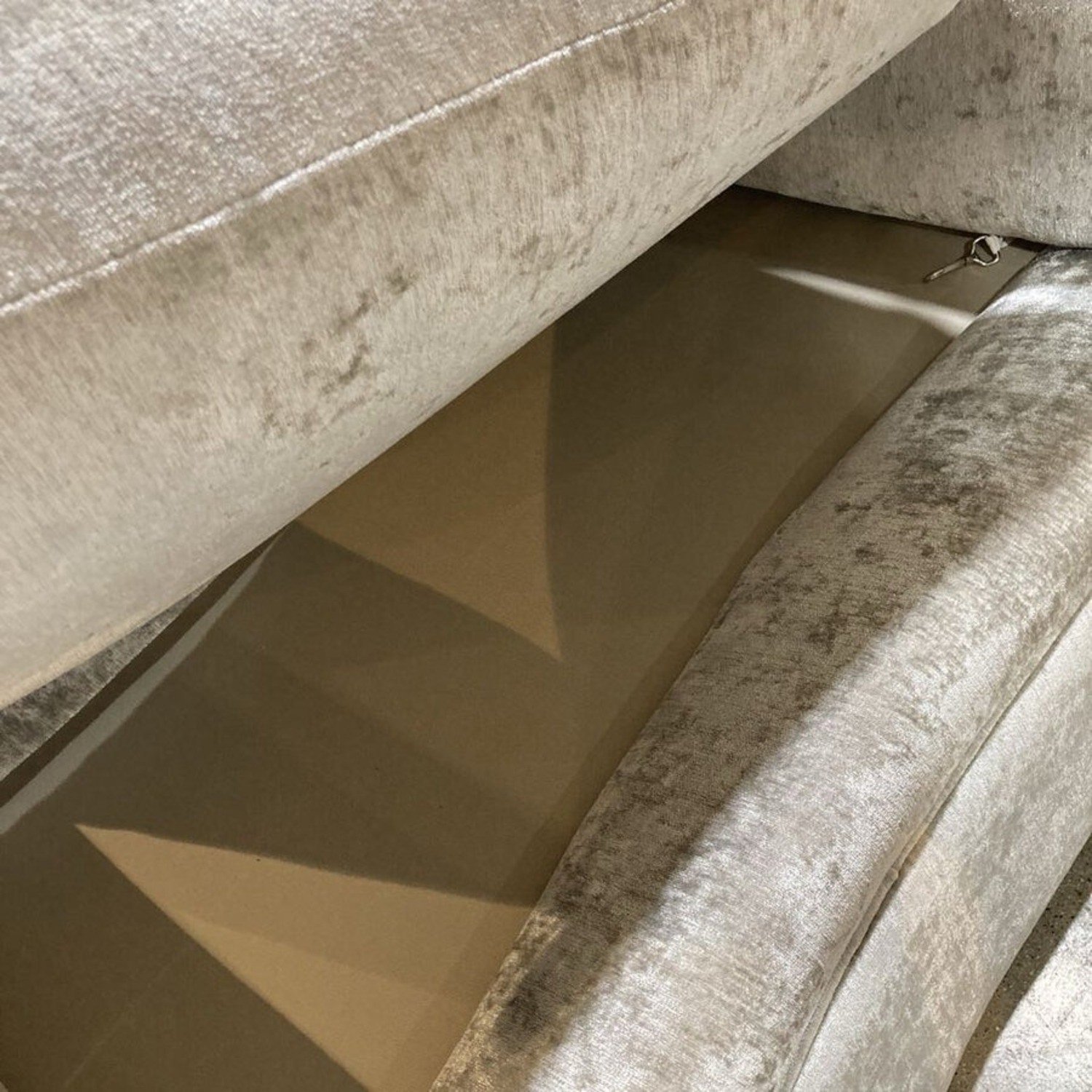 Art Deco Chenille Armchair w Ottoman Accent Chair - image-10