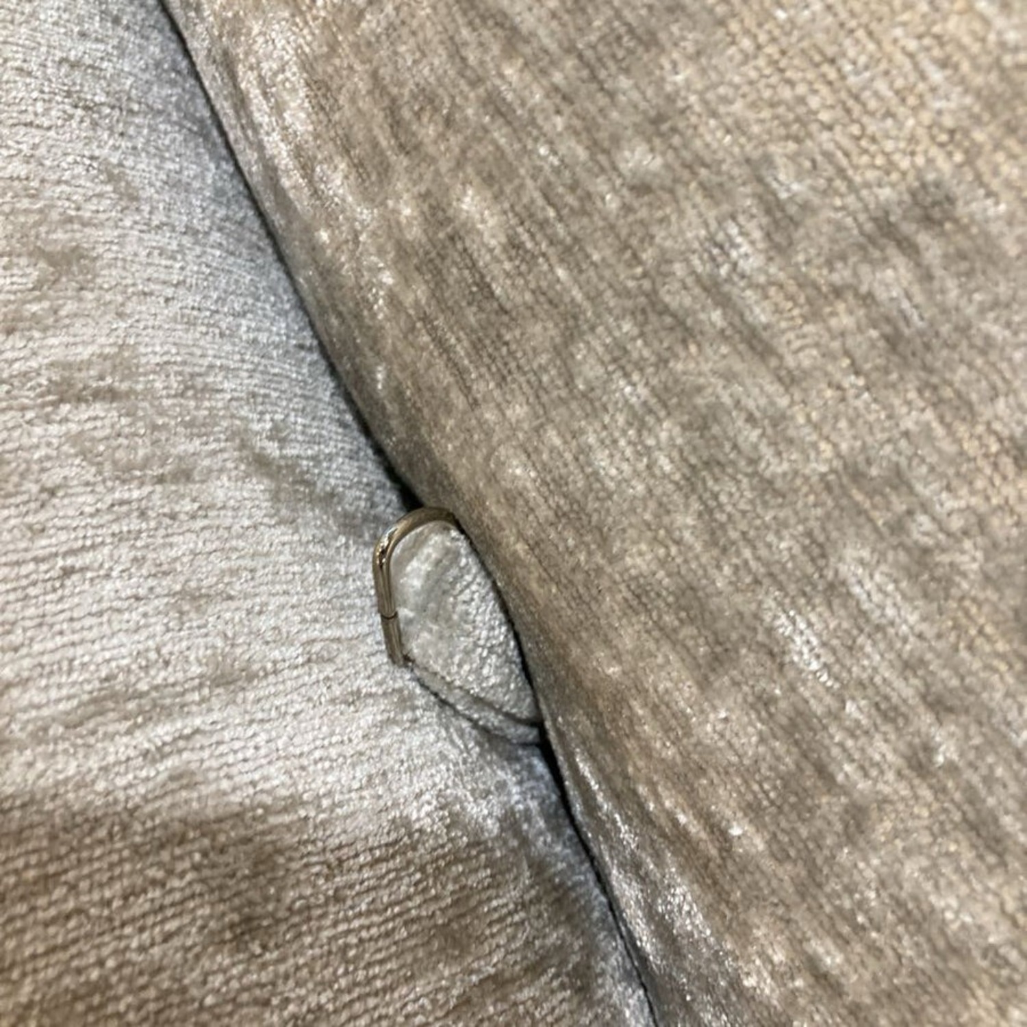 Art Deco Chenille Armchair w Ottoman Accent Chair - image-8