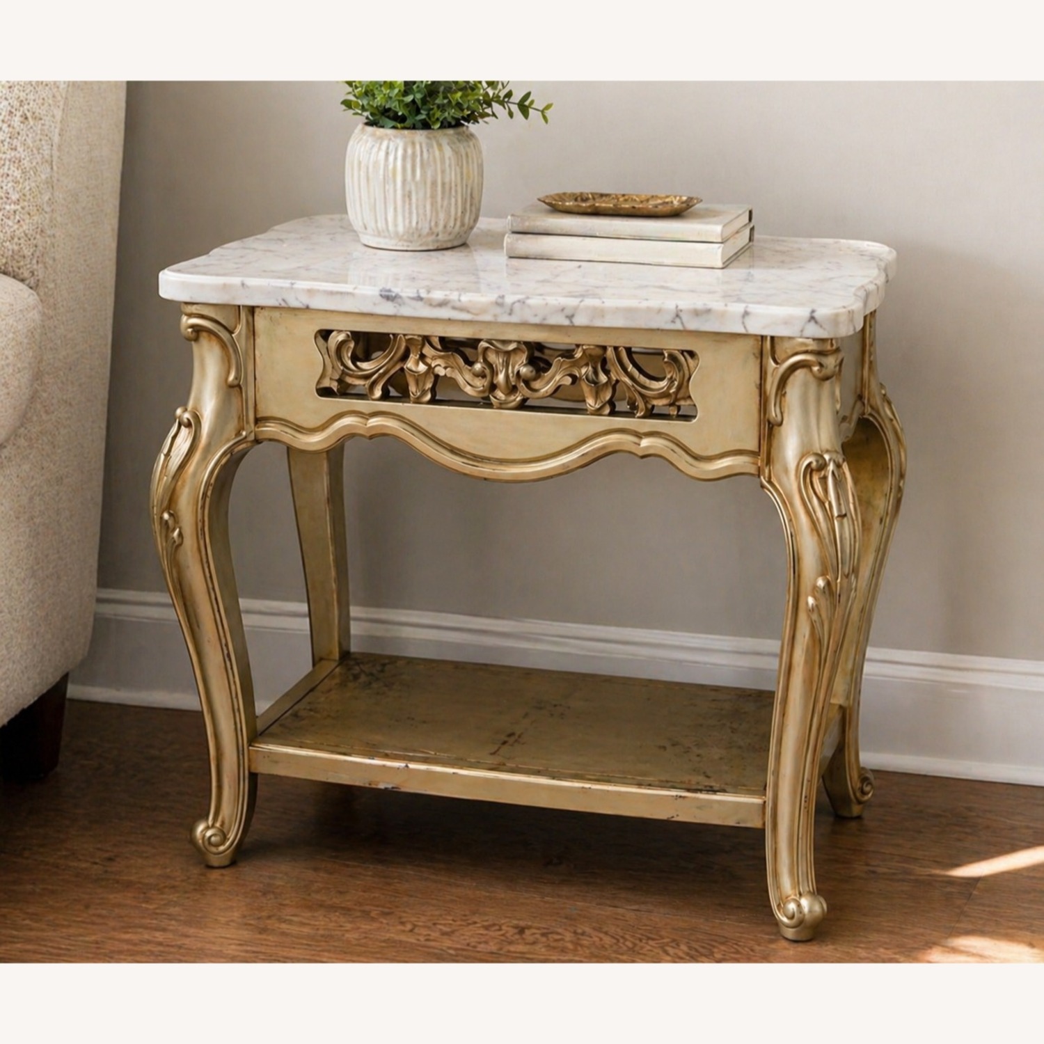 Vintage ltalian Marble Top Nightstands - image-5