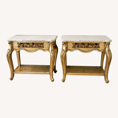 Used Vintage ltalian Marble Top Nightstands for sale on AptDeco