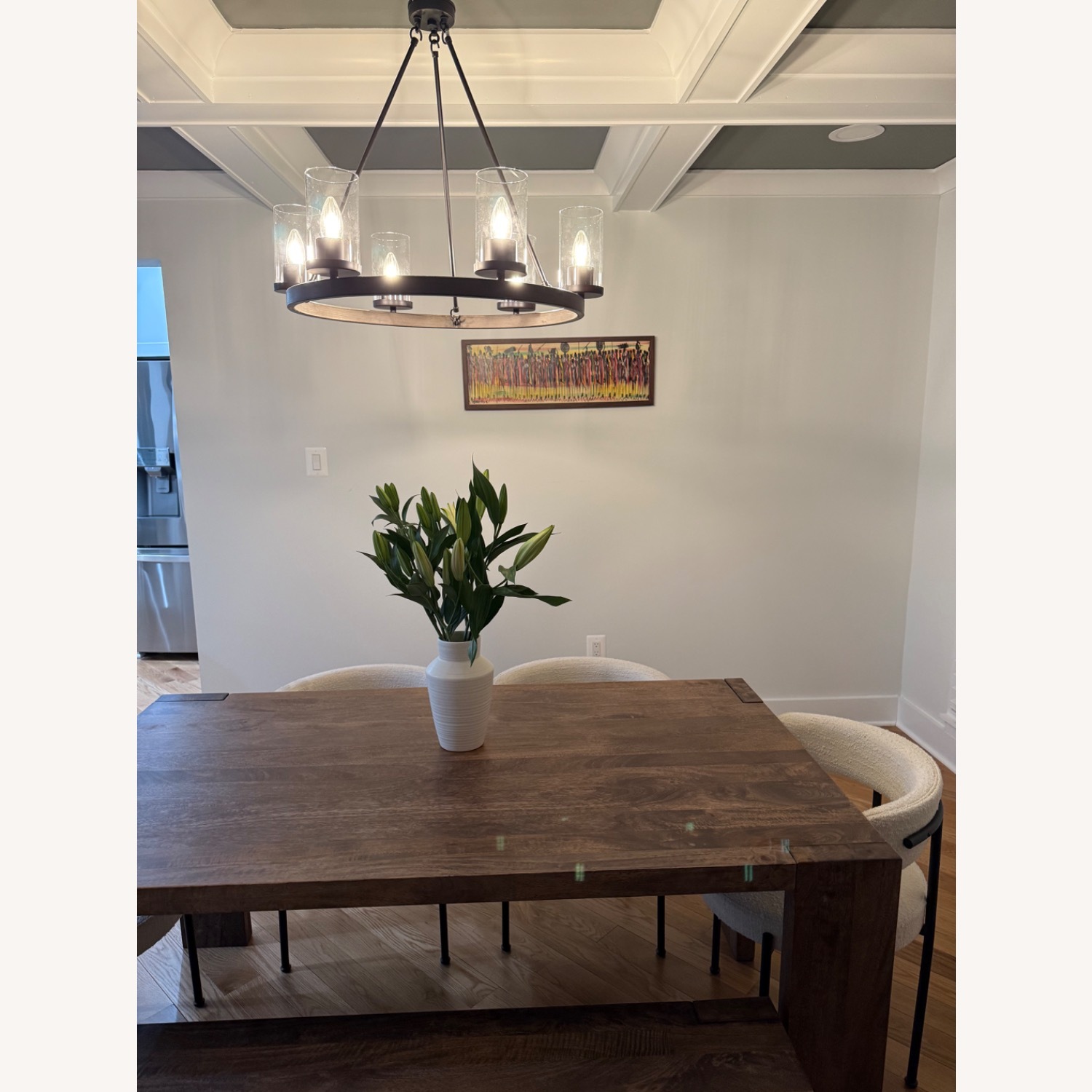 CB2 Blox 63" Rectangular Brown Wood Dining Table - image-1